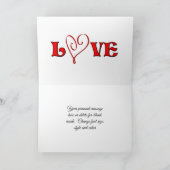 I Liebe You Mullein Blume Personalisiertes Foto Karte (Innenseite)