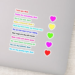 I Liebe You Mum Stickers (Message Gift) Aufkleber