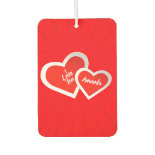 "I Liebe You" Niedliche Valentinherzen .. Personal Autolufterfrischer