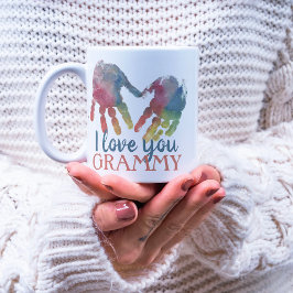 I Liebe You Oma Heart Handprints Foto Kaffeetasse