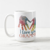 I Liebe You Oma Heart Handprints Foto Kaffeetasse (Links)