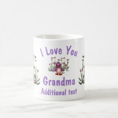 I Liebe You Oma Niedlich Bird Blume Personalisiert Kaffeetasse (Mittel)