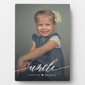 I Liebe You Onkel | Moderne FotoCollage Fotoplatte (Vorderseite)