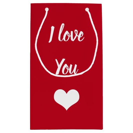 I Liebe You Panther Heart Personalisierter Name Kleine Geschenktüte (Rückseite)