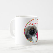 I Liebe You Pekingese Pup Kaffeetasse (Vorderseite Links)