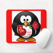 "I LIEBE YOU" PENGUIN MOUSEPAD (Mit Mouse)