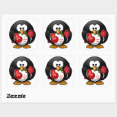 "I LIEBE YOU" PENGUIN QUADRATISCHER AUFKLEBER (Blatt)