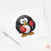 "I LIEBE YOU" PENGUIN QUADRATISCHER AUFKLEBER (Umschlag)