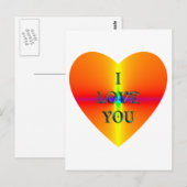 "I Liebe You" Postkarte (Vorne/Hinten)
