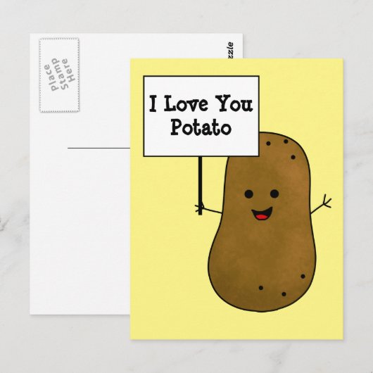 I Liebe You Potato Postkarte (Vorne/Hinten)