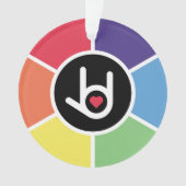 I Liebe You Rainbow Ornament (Vorderseite)