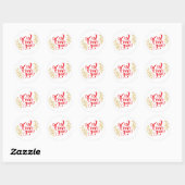 I Liebe You Red Gold Glitzer Stickers (Blatt)
