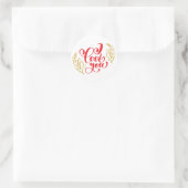 I Liebe You Red Gold Glitzer Stickers (Tasche)