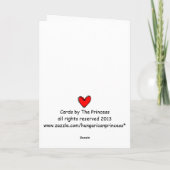 I Liebe You Red Heart Feiertagskarte (Rückseite)