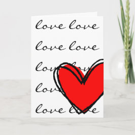 I Liebe You Red Heart Feiertagskarte