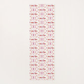 I LIEBE YOU Red Heart Gold Ribbon Valentine 2-seit Yogamatte (Rückseite)