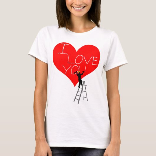 I Liebe You Red Heart lustig cool einzigartig T-Shirt (Vorderseite)