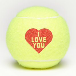 I Liebe You Red Heart Tennisbälle