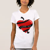 I Liebe You Red Heart Womens T - Shirt (Vorderseite)