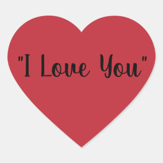 I Liebe You - Red Herz-Aufkleber