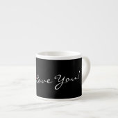 I Liebe you Red Lips Kiss Espresso Kaffee Tasse Cu (Vorderseite Rechts)