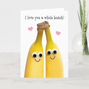 I Liebe You Romance Banana Spaß Feiertagskarte