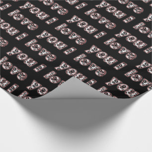 I Liebe You Romantic Black Lipstick Kiss Typografi Geschenkpapier