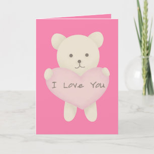 I Liebe You Romantic Valentine Day Card Ankündigung