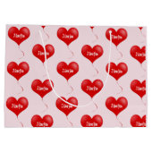 I Liebe you - Romantische Geschenktasche Große Geschenktüte (Rückseite)