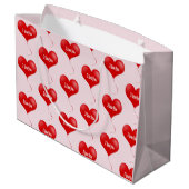 I Liebe you - Romantische Geschenktasche Große Geschenktüte (Rückseite Schrägansicht)