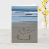 I Liebe You - Sandschrift Karte (Gelbe Blume)