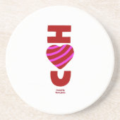 I Liebe You Sandstone Untersetzer (Vorne)