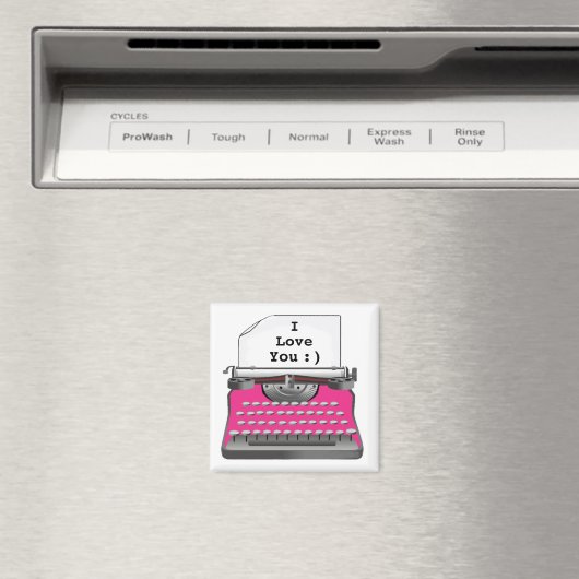 "I Liebe You" - Schreibmaschine Magnet (In Situ (Geschirrspüler))