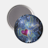I LIEBE YOU / sign language Magnet (Vorderseite/Rückseite)