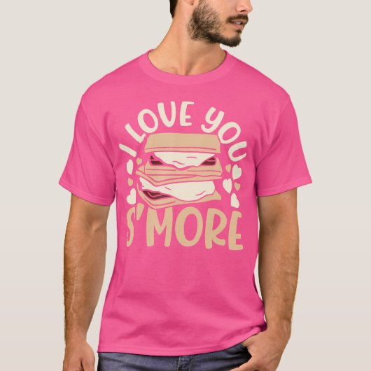 I Liebe You Smore Camper Camping Marshmall T-Shirt (Vorderseite)