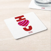 I Liebe You Square Paper Untersetzer (angewinkelt)