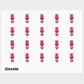I Liebe You Square Sticker (Blatt)