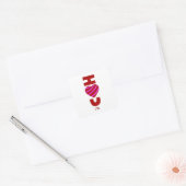 I Liebe You Square Sticker (Umschlag)