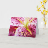 I Liebe You Stargazer Lily Card Karte (Gelbe Blume)