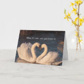 I Liebe You Swan Heart Anniversary Card Karte (Gelbe Blume)