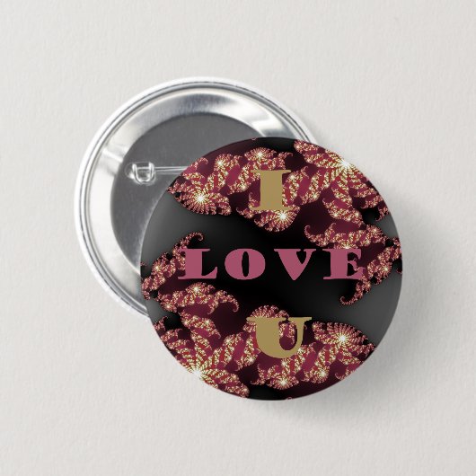 I Liebe You Sweetheart Button (Vorne & Hinten)