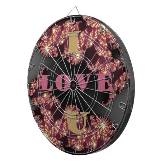 I Liebe You Sweetheart Dartscheibe (Vorderseite rechts)