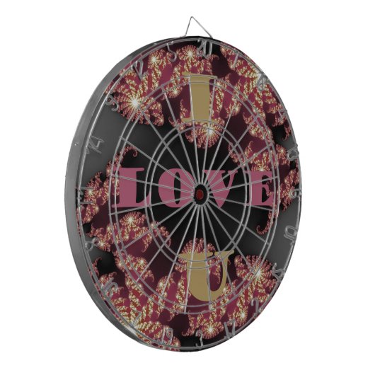 I Liebe You Sweetheart Dartscheibe (Vorderseite Links)