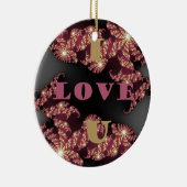 I Liebe You Sweetheart Keramik Ornament (Rechts)