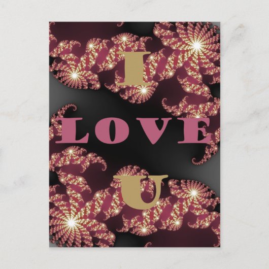 I Liebe You Sweetheart Postkarte (Vorderseite)