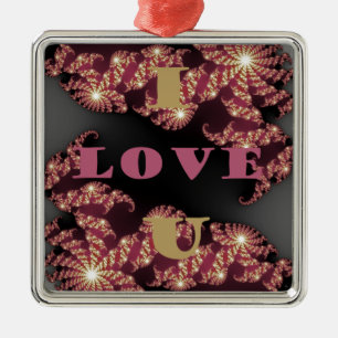 I Liebe You Sweetheart Silbernes Ornament