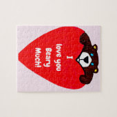 "I LIEBE YOU", TEDDY BEAR Puzzle (Horizontal)