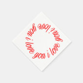 "I Liebe You" Text Napkins Serviette (Ecke)