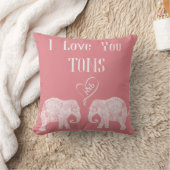 I LIEBE YOU TONS/Elephant Art/Wedding Personalisie Kissen (Decke)