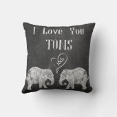 I LIEBE YOU TONS/Elephant Art/Wedding Personalisie Kissen (Rückseite)